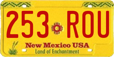 NM license plate 253ROU