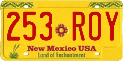 NM license plate 253ROY