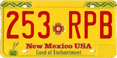 NM license plate 253RPB