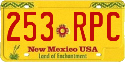 NM license plate 253RPC