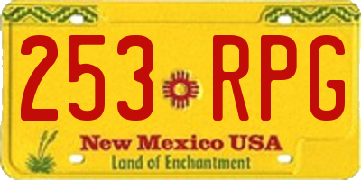 NM license plate 253RPG