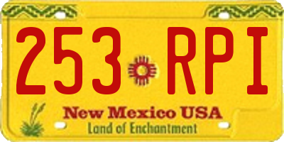 NM license plate 253RPI