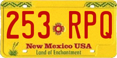 NM license plate 253RPQ