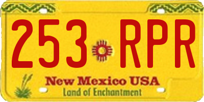 NM license plate 253RPR