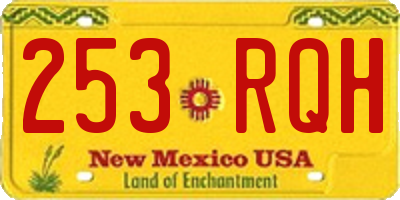 NM license plate 253RQH