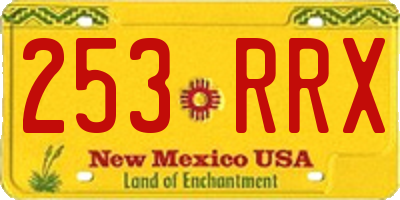 NM license plate 253RRX