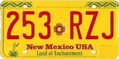 NM license plate 253RZJ