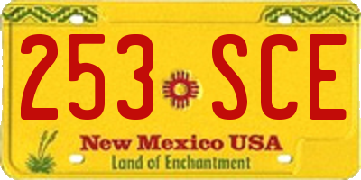 NM license plate 253SCE