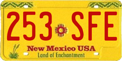 NM license plate 253SFE