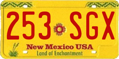 NM license plate 253SGX
