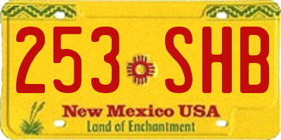 NM license plate 253SHB