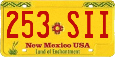 NM license plate 253SII