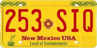 NM license plate 253SIQ