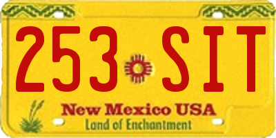NM license plate 253SIT