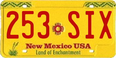 NM license plate 253SIX