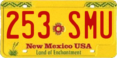 NM license plate 253SMU
