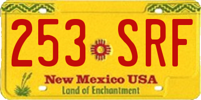 NM license plate 253SRF