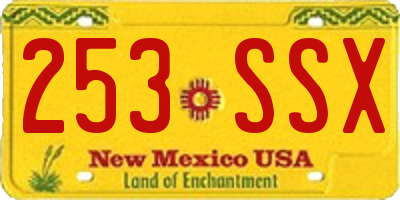 NM license plate 253SSX