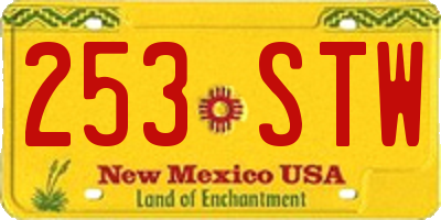 NM license plate 253STW