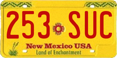 NM license plate 253SUC
