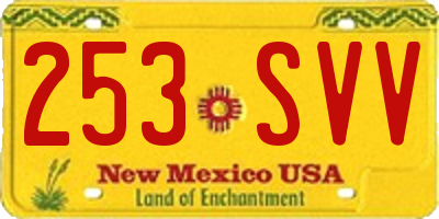 NM license plate 253SVV