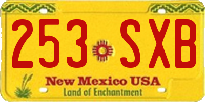 NM license plate 253SXB