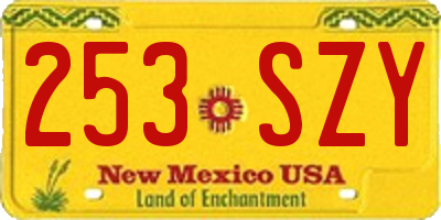NM license plate 253SZY