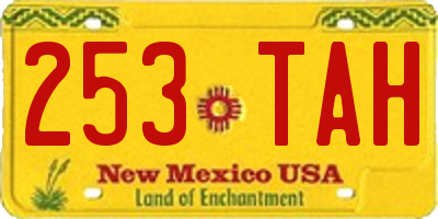 NM license plate 253TAH