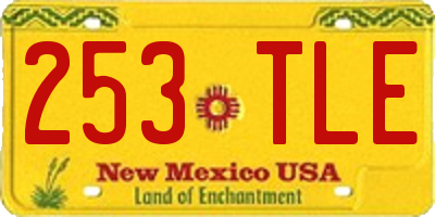 NM license plate 253TLE