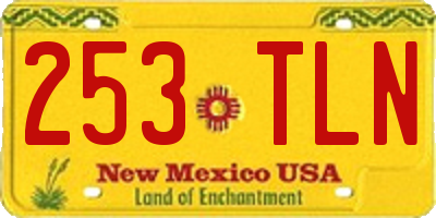 NM license plate 253TLN