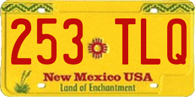 NM license plate 253TLQ