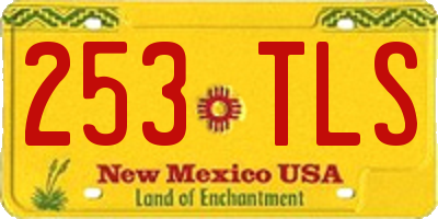 NM license plate 253TLS