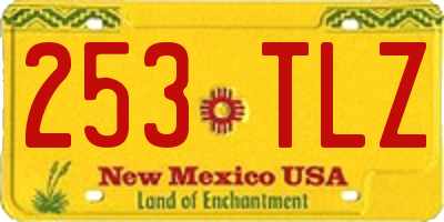 NM license plate 253TLZ