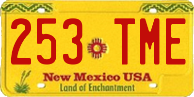 NM license plate 253TME