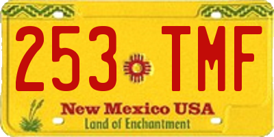 NM license plate 253TMF