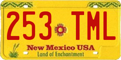 NM license plate 253TML