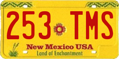 NM license plate 253TMS
