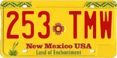 NM license plate 253TMW