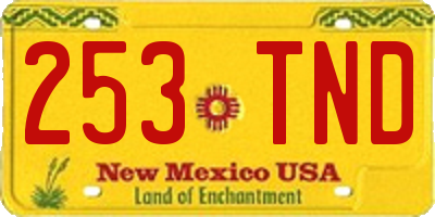 NM license plate 253TND