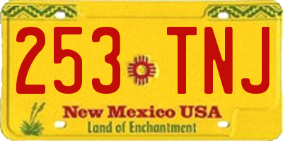 NM license plate 253TNJ