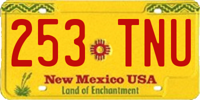 NM license plate 253TNU