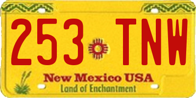NM license plate 253TNW