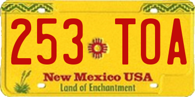 NM license plate 253TOA