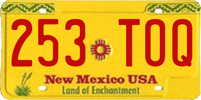 NM license plate 253TOQ