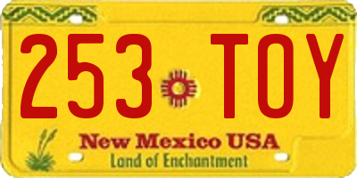 NM license plate 253TOY