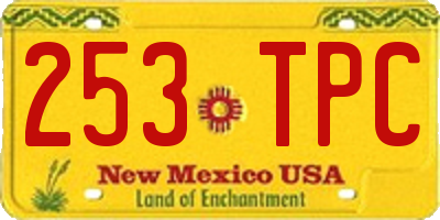 NM license plate 253TPC