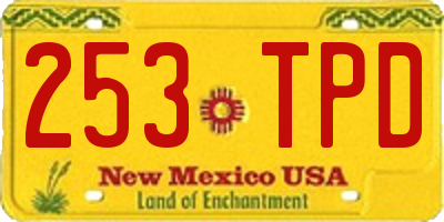 NM license plate 253TPD