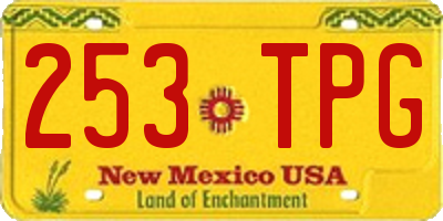 NM license plate 253TPG