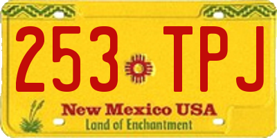 NM license plate 253TPJ