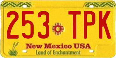 NM license plate 253TPK